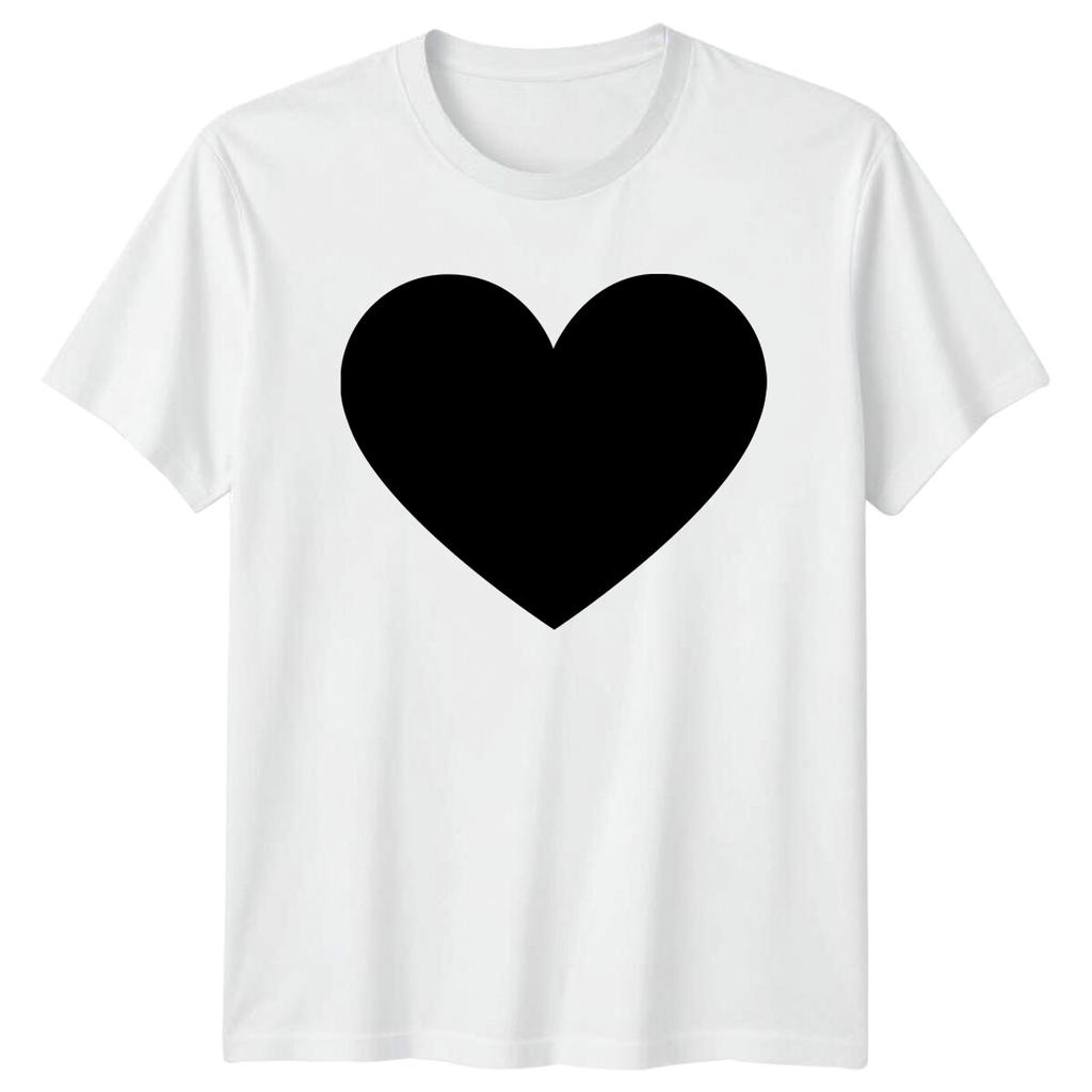 Black Heart Symbol Love Unisexs TShirt Unisexs Tee Graphic Unisex Top