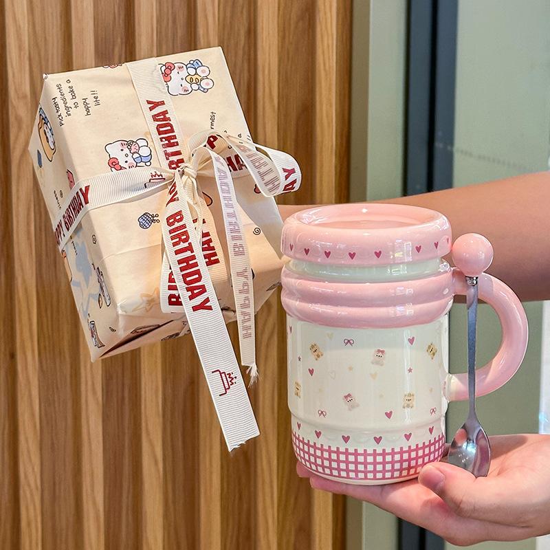 Narozeninové dárky pro spolužáky, učitele, vysoce hodnotné keramické hrnky s koťátkem, šálky na kávu a vodu a dárky