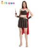 Carnival Ka Wah Clothes Ancient Stage Performance Costume Couple Sexy Sexy Breast Spartan Costume