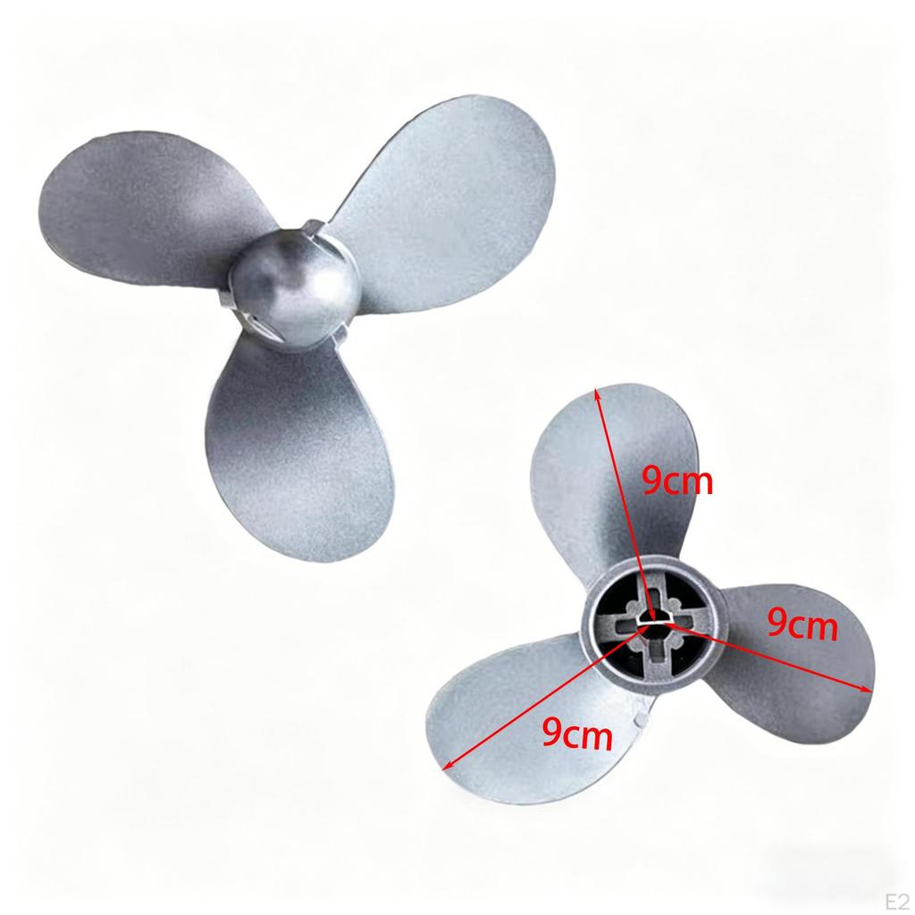 Boat Outboard Motor Propeller Aluminum, Replacement, Easy to Install, High Performance, Practical