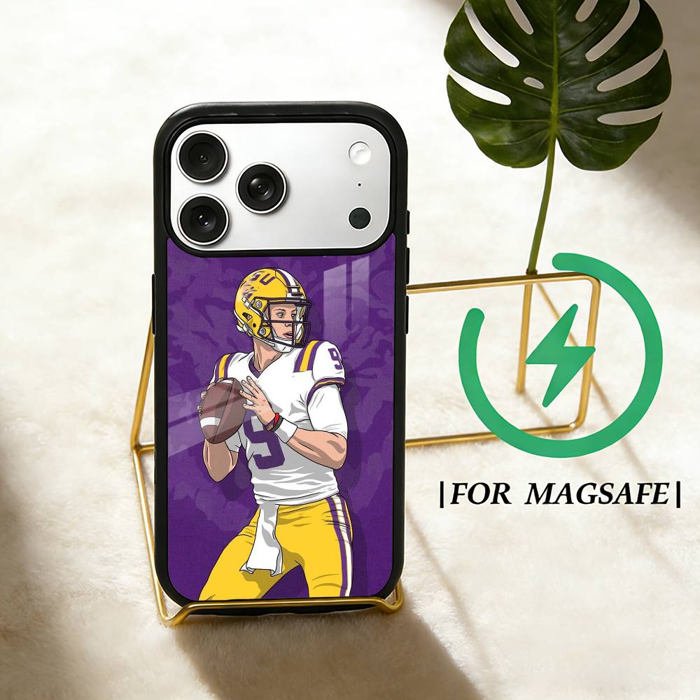 

Sports J-Joe Burrow 9 Phone Case For iPhone 17,16,15,14,13,12,Plus,Pro,Max for Magsafe Magnetic Wireless Charging iPhone17Air