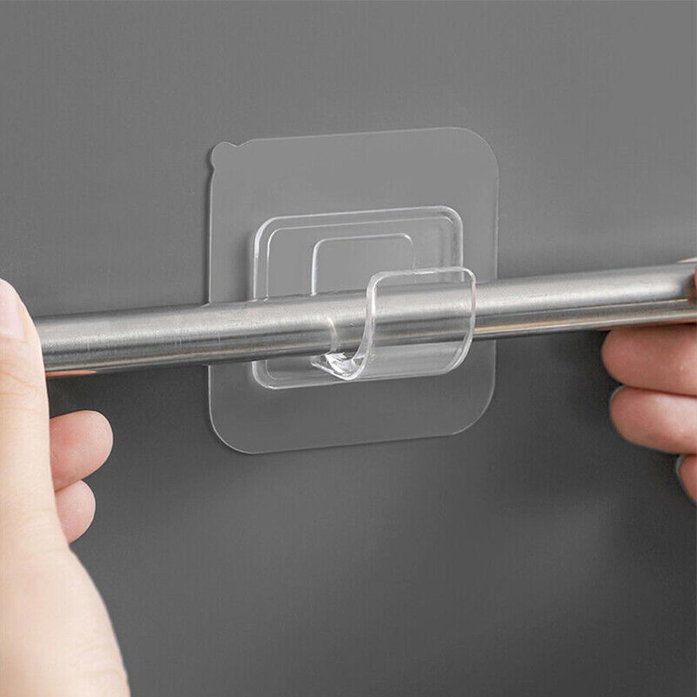 Hooks Holder 6*6cm ABS Bracket Curtain Drapery No Drill Pole Holder Rod Seamless Supply High Quality Practical