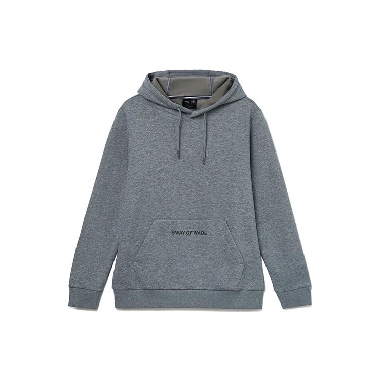 Li Ning Wade Collection Sweatshirts Men s Gray Hooded Thickened Regular AWDR841-3 L
