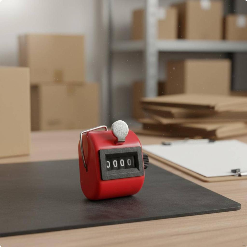 Mechanical Hand Tally Counter No Required 4Digit Easy OneHanded Use Number