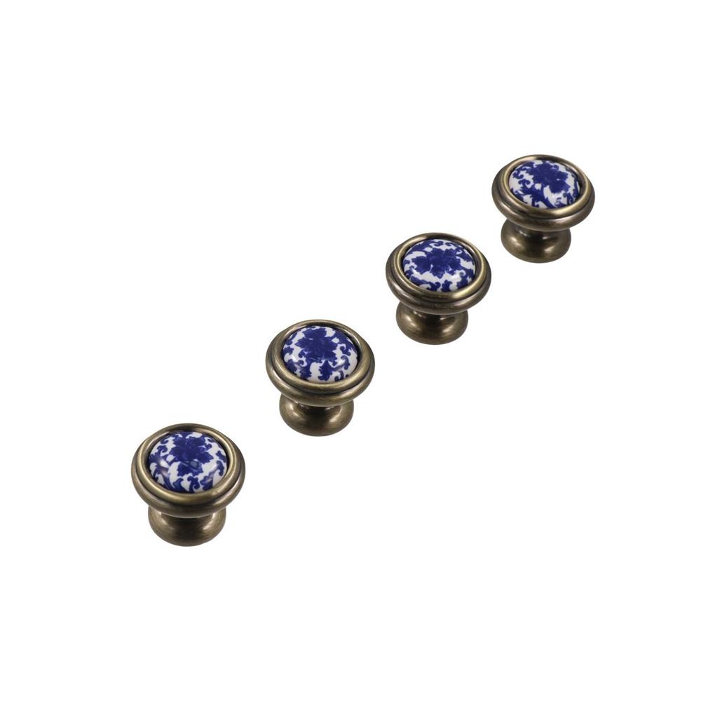 Antique Fashion Blue And White Drawer Knobs Dresser Cabinet Handles Door Handle Pull Handles