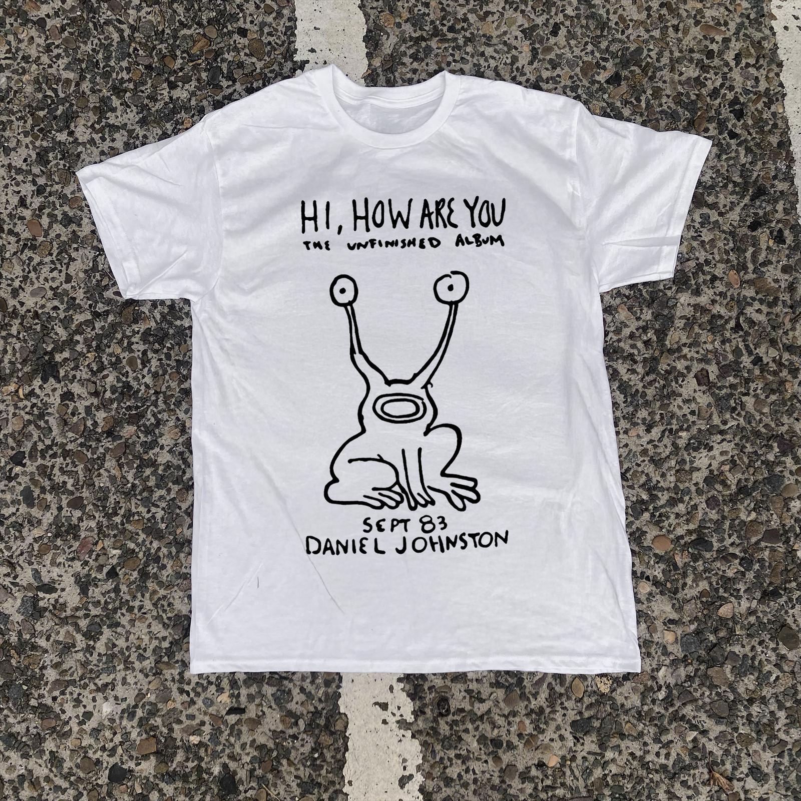 Daniel Johnston Hi, How Are You? Aged T-Shirt White M 4XL