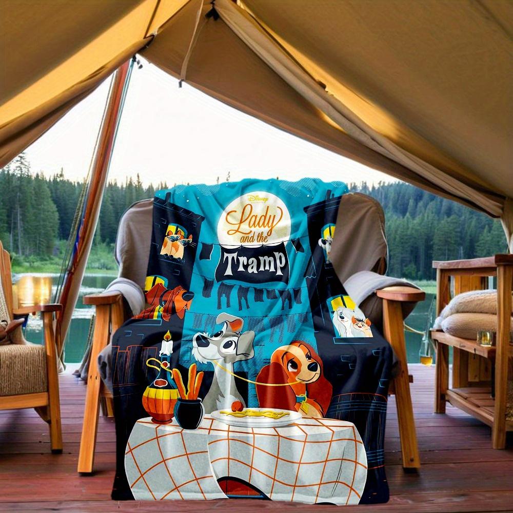 1pc, Disney Lady and the Tramp Blanket, Throw Blankets for Friend, Living Room, Travel, Camping