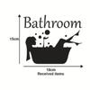 Bathroom Wall Sticker Letter Removable Art Vinyl Mural Home Room Toilet Door Vinyl Decal Transfer Vintage Decoration
