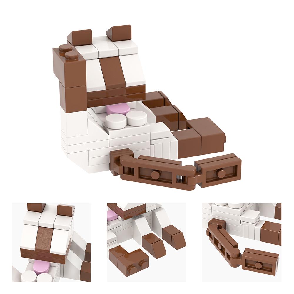MOOXI Animal Series 62Pcs MOC Bricks Cat Figires DIY Building Blocks Kids Education Toys For Children Birthday Gift MOC3042-3045