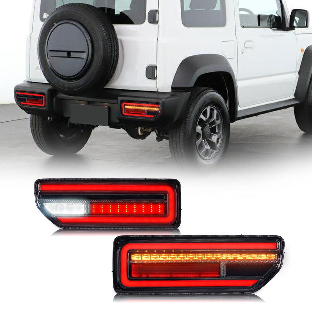 Niceffort LED Tail Lights for the New Suzuki Jimny Sierra and with Flowing Turn Exterior Set of 2 and Jimny, JB64, JB74, JC74, Signals, Lamps, (Left
