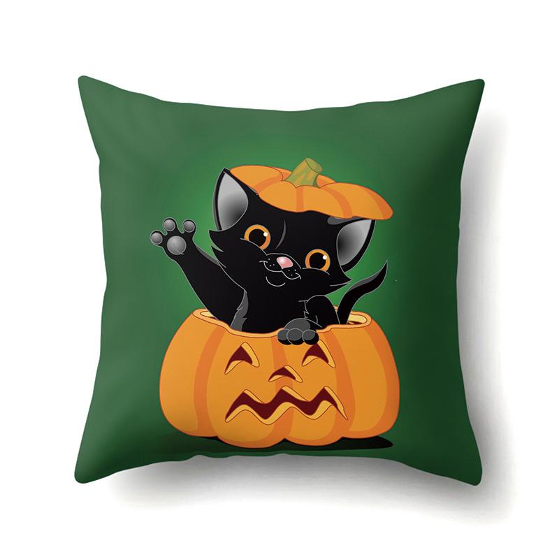 Halloween Pillowcase Car Waist Pillow Pumpkin Sofa Cushion Cover Office Home Living Room Pillowcase