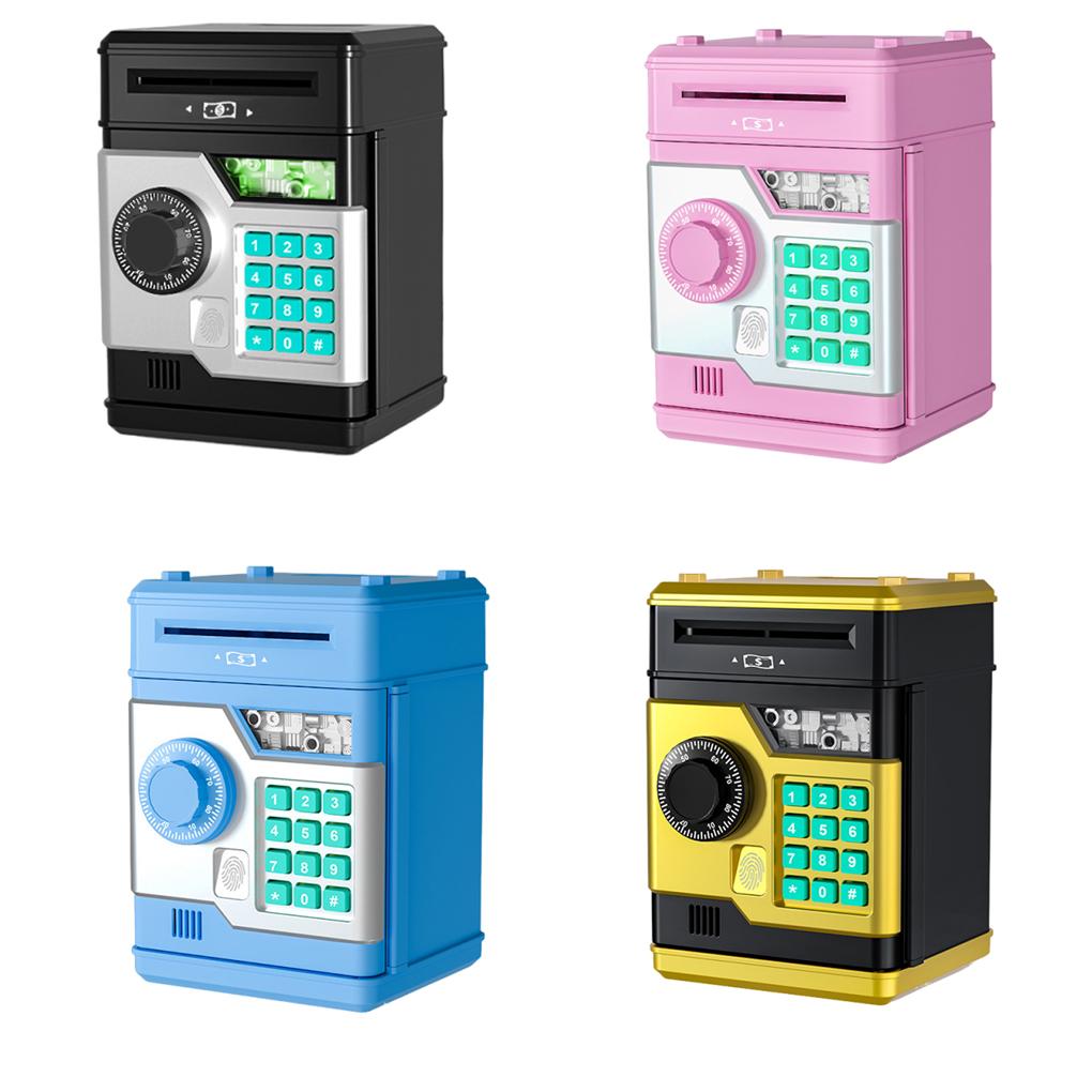New Electronic Piggy Bank ATM Password Money Box Safe Smart Fingerprint Automatic Banking Kids Gift Money Box