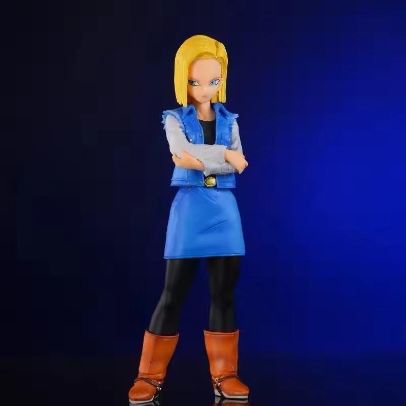 24Cm Anime Dragon Ball Z Android 17 18 Figure Android 18 Pvc Action Figures Collection Model Toy’S For Children Christmas Gifts