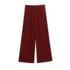 Spring 2025 Women's Loose-Fit Wide-Leg Pants - Casual, Fashionable, Versatile, and Simple Solid Color Design