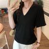 V-Neck Soft, Skin-Friendly Short-Sleeve T-Shirt with Back Waist Tie - Women's Summer 2026 New Style
