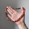 [Colorful Orange Light] Dopamine Color Crystal Beaded Necklace Female Personality Fashion Niche Design Sense Collarbone Chain