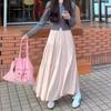 Women's Elastic Waist Maxi Skirt A Line Tiered Skirt Sweet French Vacation Summer Skirt