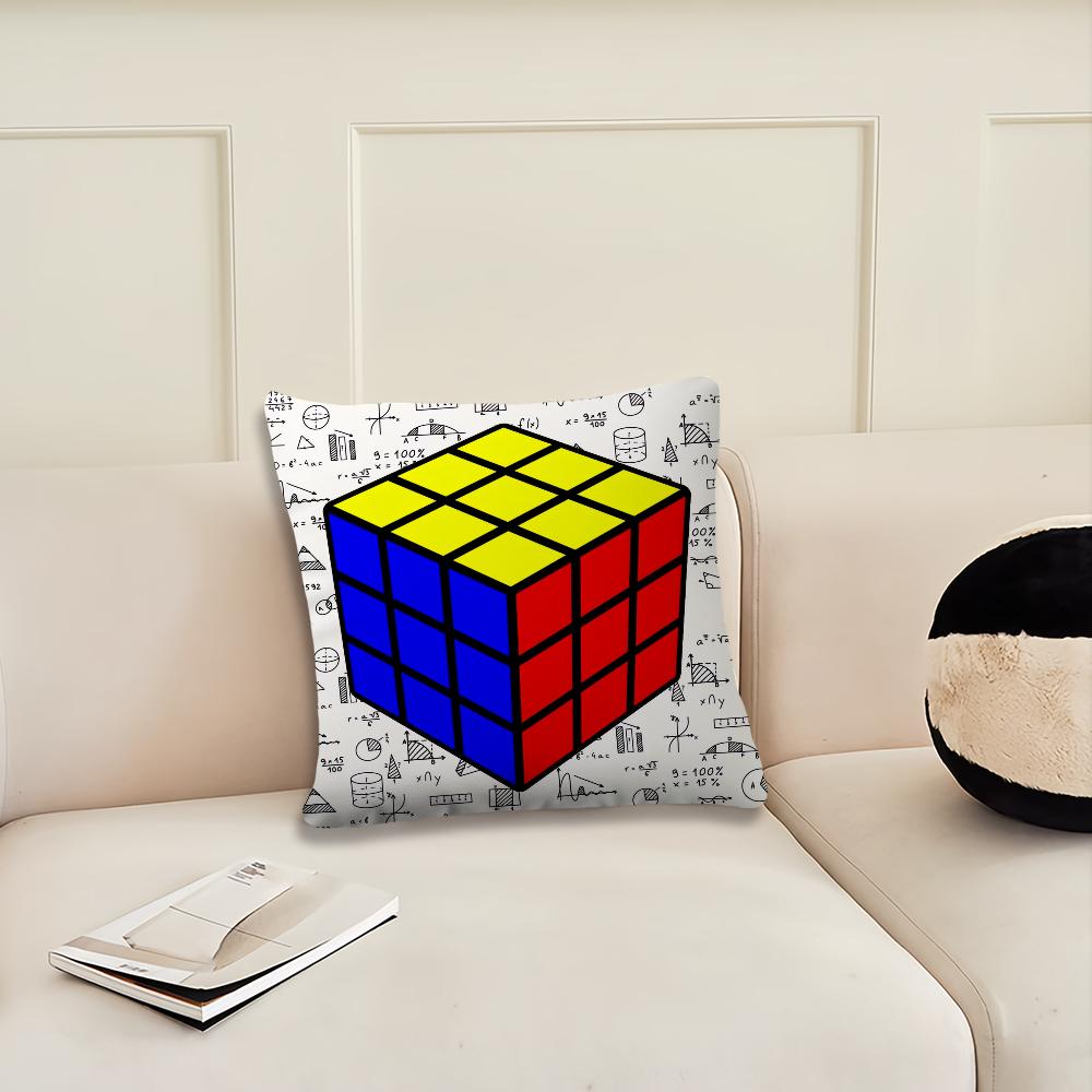 

Funny Puzzle R-Rubiks C-Cube Math cushion cover Pillow Cover Decoration Room Home Sofa living Office Car Nordic Simplicity 12x12Inch