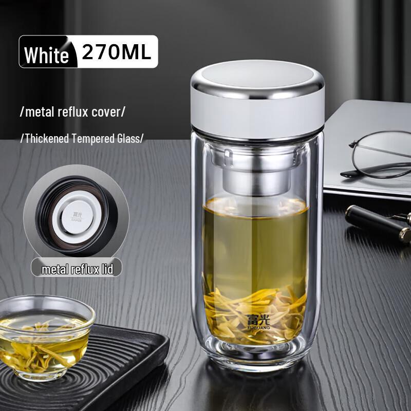 FUGUANG Reinforced Borosilicate Double-Wall Glass Tea Cup