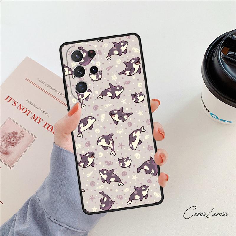 

Orcas Whale phone case For Samsung Galaxy S24 S25 S23 S22 Ultra Note 10 20 Plus S20 S21 FE Cover For Note10 Pro(Plus)