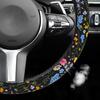 Wildflower Steering Wheel Cover For Women Men, Anti-Slip Breathable And Sweat Absorption Universal 14.5-15 Inch Cute Steering Wheel Protector,