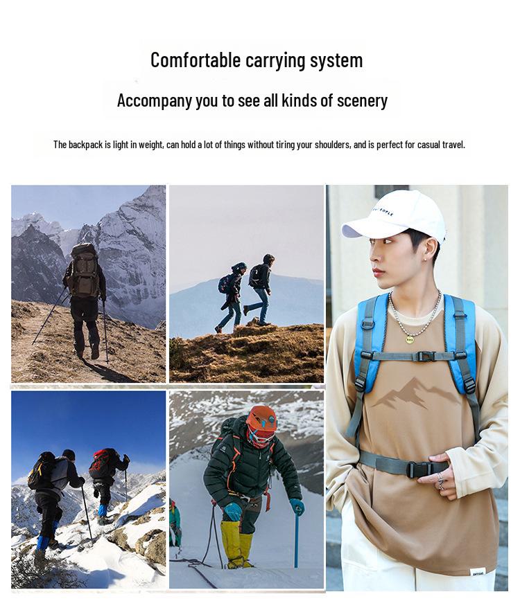 Large Capacity Multifunctional Hiking Backpack for Convenient Cross-Border Mountaineering