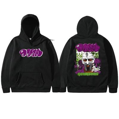 Rapper Mf Doom Madlib Madvillain Doomsday Double Sided Graphic Hoodie Male Hip Hop Pullover Hoodies Men Women Casual Sweatshirt