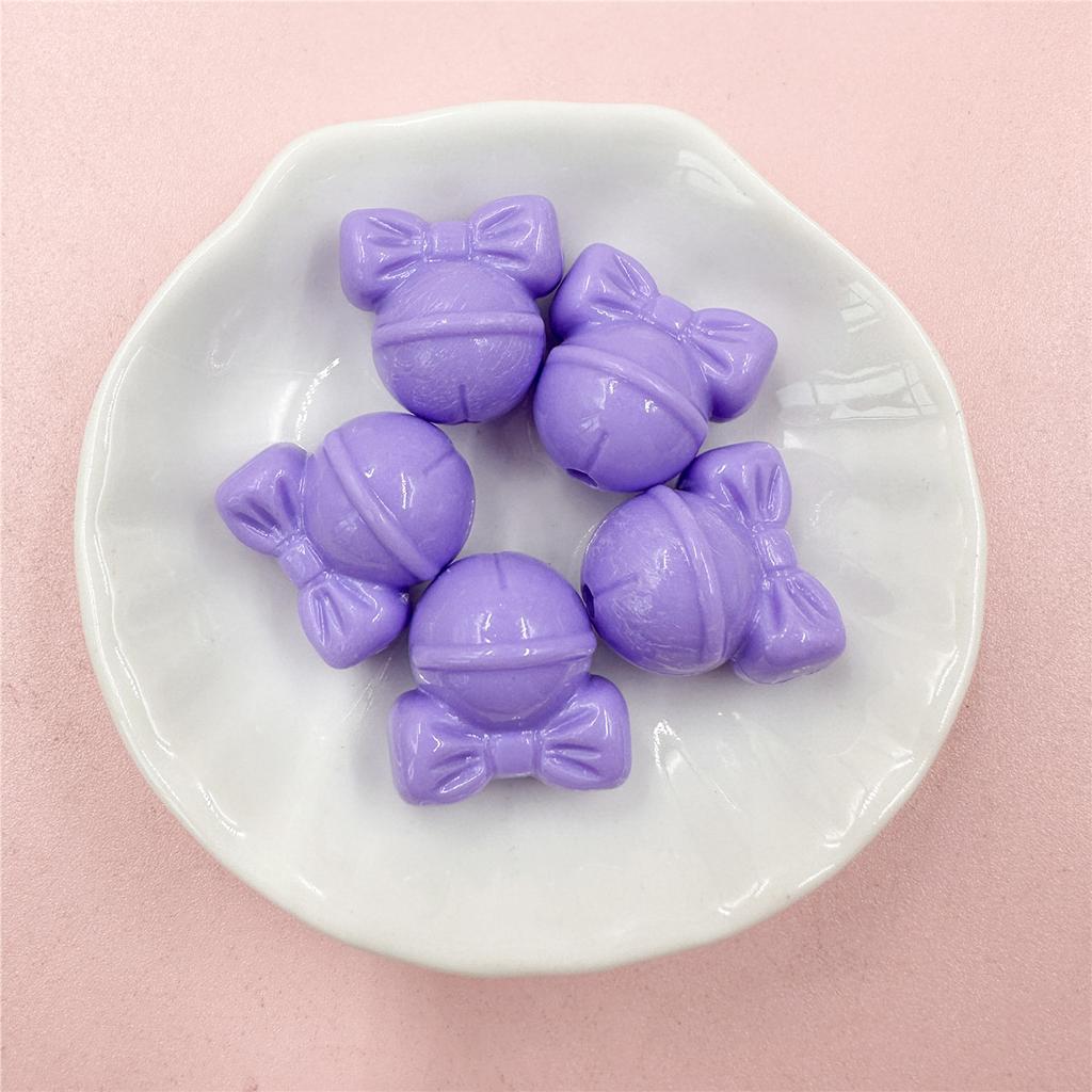 Creative Necklace 5pcs Creative Accessories DIY Bow Bell Beads Mobile Phone Chain Acrylic Bracelet 19.3*18.9mm Christmas Gift