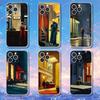 E-edward H-hopper Art Phone Case For iPhone 17,16,15,14,13,12,11 Pro,Max,Plus,XR,Mini,E Clear Full-coverage Soft Cover