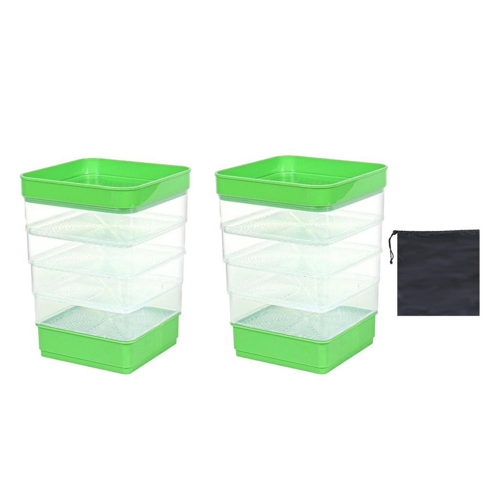 Seed Sprouter Kits 4 Tier Mini Plant Grow Tray for Beans Wheat Alfalfa