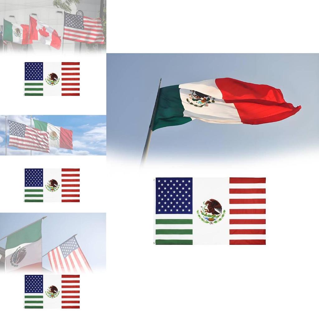Celebrate Unity With 90*150cm Us Mx Friendship Flag Made Of Durable Polyester Fabric