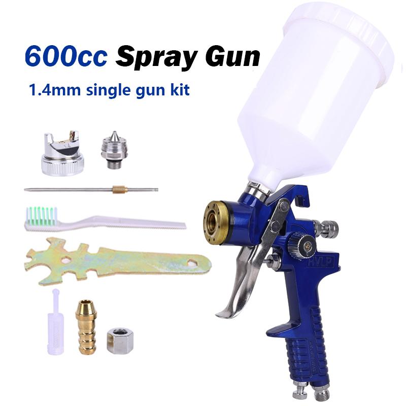 

Высококачественный краскопульт HVLP Pro Paint Gun H827 1.4/1.7/2.0 мм сопло краскопульт пневматический аэрограф для автомобилей деревянный DIY