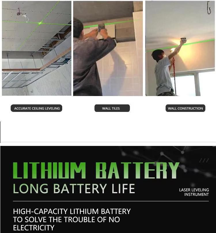 16-Line High Precision Green Laser Level Projector for Indoor & Outdoor Use