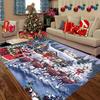 Weihnachts Schneemann Muster Teppich mit Geschenken Schneeflocken Lebendiger Festlicher Dekorativer Teppich für Wohnbereich