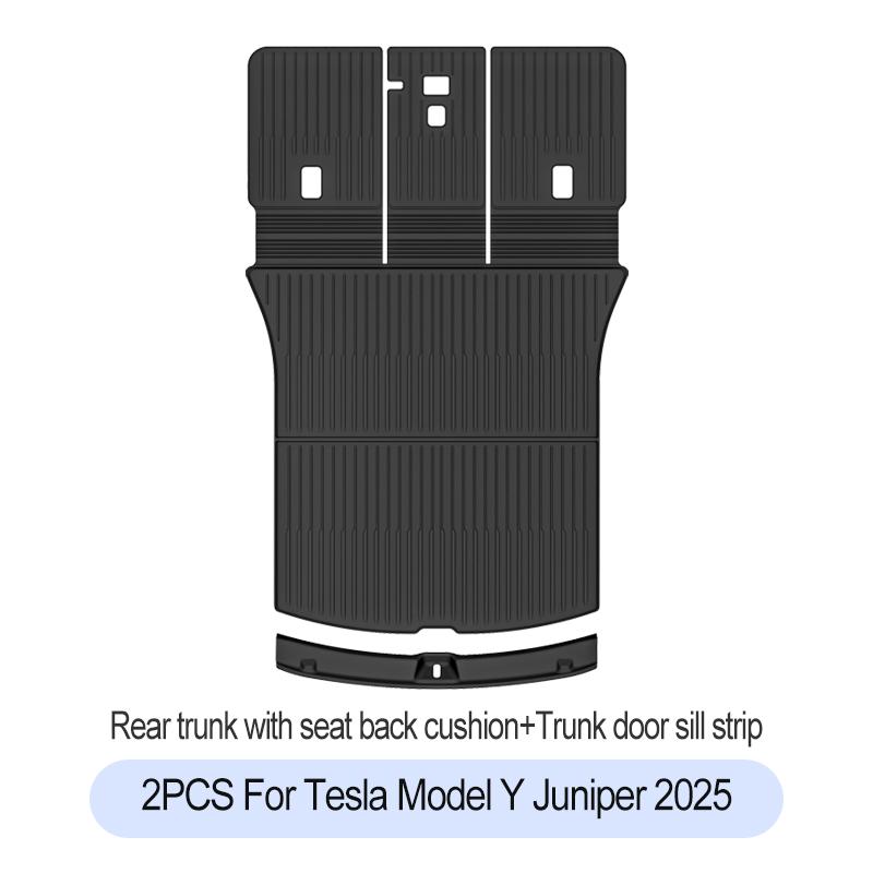 For Tesla New Model Y Juniper Premium/Performance 2025+ TPE Floor Mats Luggage Mat Wear-resistant Foot Pads ModelY Trunk Mats