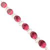 Pink Tourmaline Gemstone 925 Sterling Silver Jewelry Handmade Chain Bracelet 8" RB-4-1