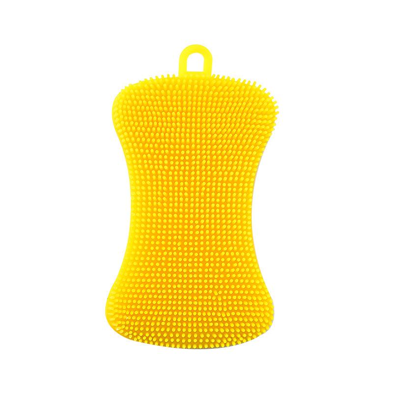 Multicolor Silicone Dishwashing Brush for Stain Removal – Durable Kitchen Cleaning Tool