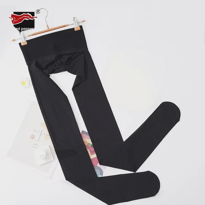 Red Pepper 360 Seamless Crotchless Invisible Pantyhose with Arbitrary Cut Bottom