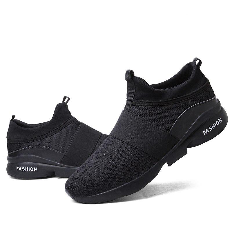 Men Casual Shoes Sneakers Fashion Loafers Comfortable Mesh Mens Shoes Footwear Lightweight Walking Shoes White Size 46