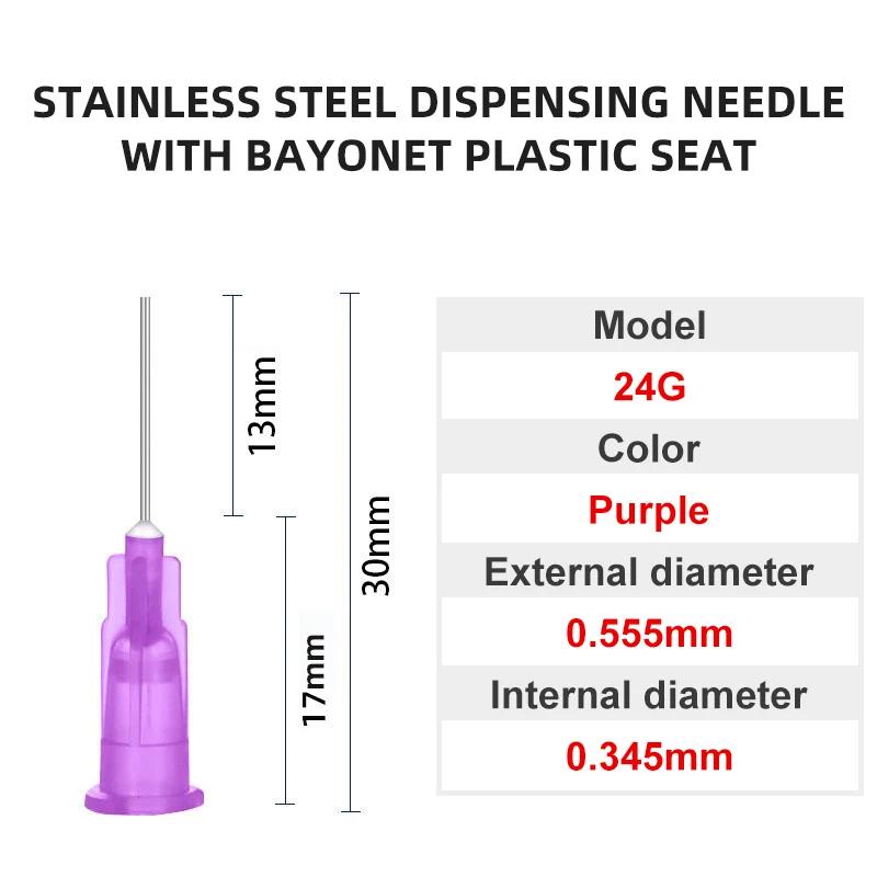 

100pcs 6.5mm Dispensing Needle Glue Needle 0.5 Inch Suitable for All Glues Liquid Solder Paste Adhesives Dispenser Needle 6.5mm