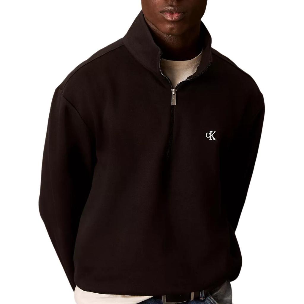 Calvin Klein Minimalist Comfortable Versatile Logo Casual Stand Collar Long Sleeve Sweatshirt Men Sweatshirt 40BM243-UB1