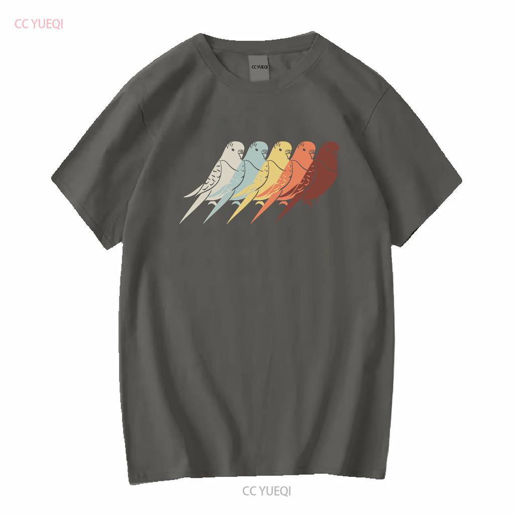 Vintage Budgie T Shirt For Unisex Unisex and Kids Budgerigar Bird Parrot Pet Animal Birds Lover Vintage Washed Stylish Slightly