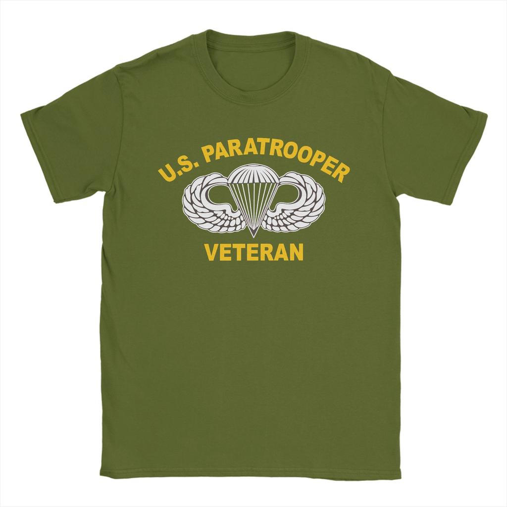 Mens US airborne parawings TShirts  100 Cotton Top Tees Summer Vintage Short Sleeve TShirt O Neck Harajuku Casual Tshirt