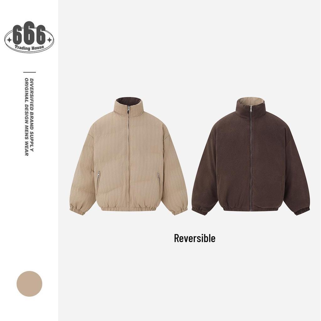 FORN3 Unisex Double-Sided Winter Cotton Jacket N1861 - Trendy Retro Workwear for Cold Weather