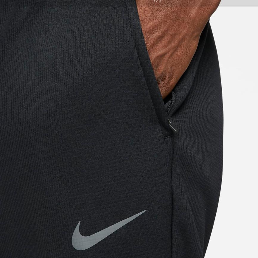 Nike Therma Fit Elastic Waist Jogger Knit Pants With Letter Print Splicing Men Bottoms Black DD2122-010