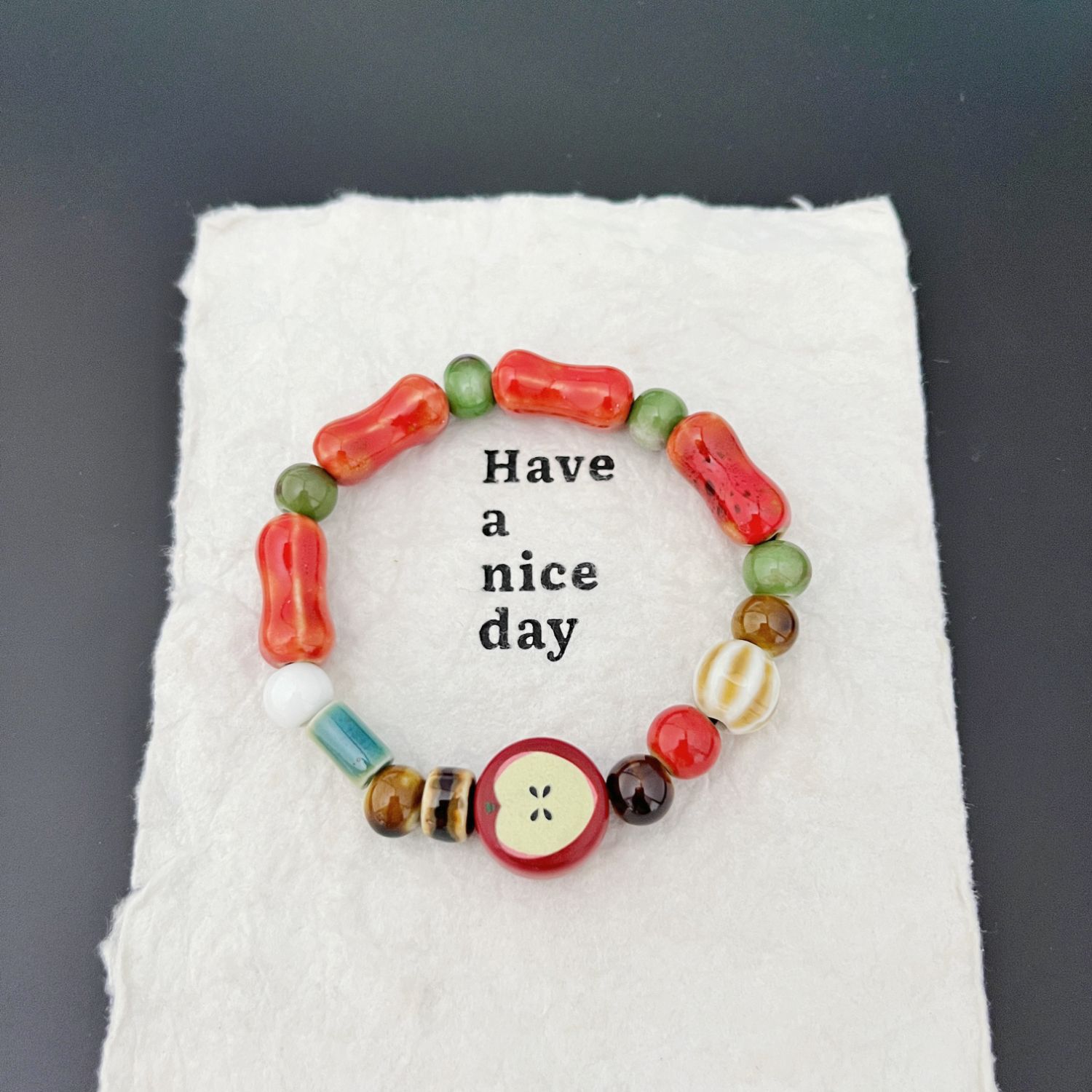 

JYL TS Bracelet Apple Bead Cute Student Friendship Joy & Youthful Vibe T223 магія м ята кольору