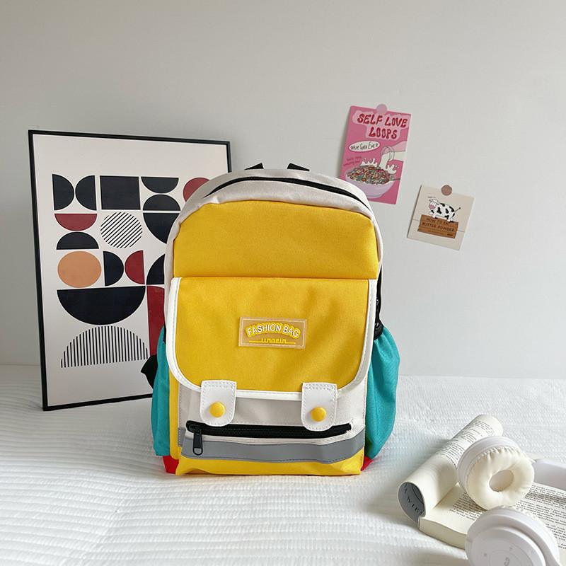 With Toddler Backpack Color Collision Design Polyester Fiber Texture Daily For