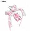 lace bowknot Ballet Shoes Keychain Backpack Decor Ballet Shoes Bow Keychain  Women