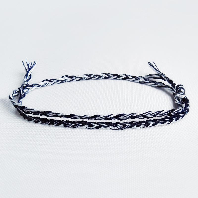 D600 Seven-Color Woven Cotton Beach Bracelet for Men and Women