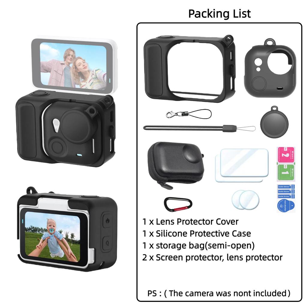For Insta360 GO Ultra Silicone Case for Insta 360 Ultra Action Camera Protective Cover With Lens Protection Film Accessories